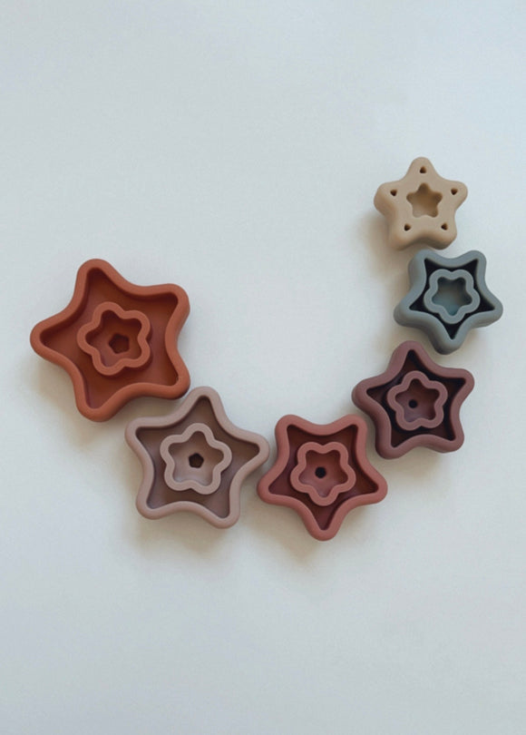 Silicone Star Stacking Tower 6pc