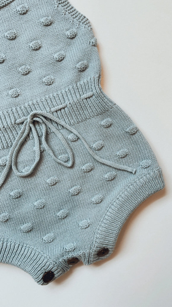 Sleeveless Knitted Cotton Onesie