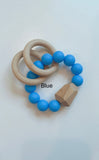 Silicone Ring Teether With Natural Wood