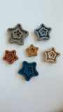 Silicone Star Stacking Tower Blue - Brown