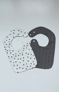 Black and White Double-Sided Reversible Bib