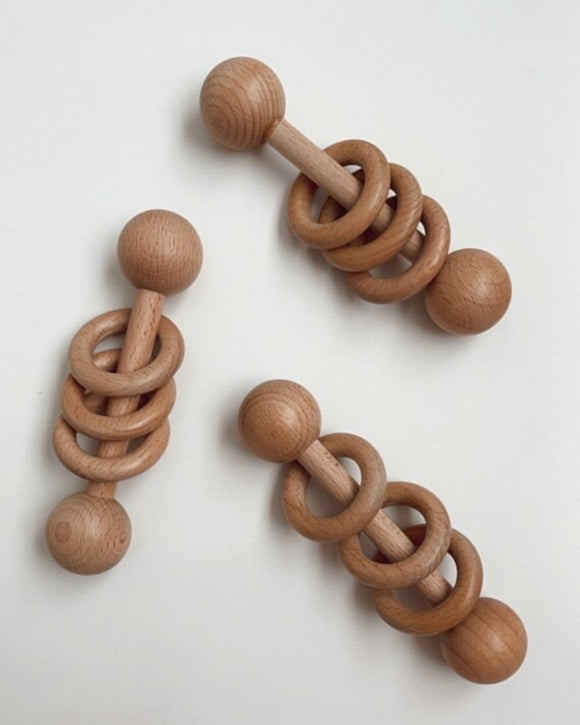 Wooden Rattle Teether