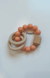 Silicone Ring Teether With Natural Wood