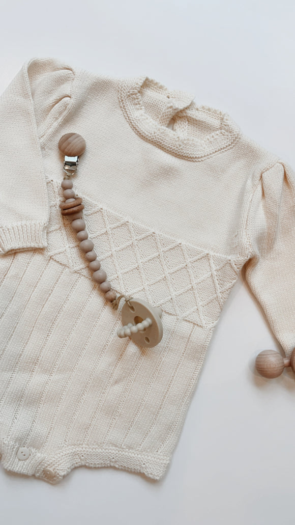 Knitted Baby Girl Romper