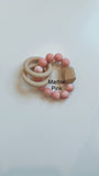 Silicone Ring Teether With Natural Wood