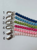 Silicone Pacifier Clip Solid Color