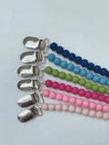 Silicone Pacifier Clip Solid Color